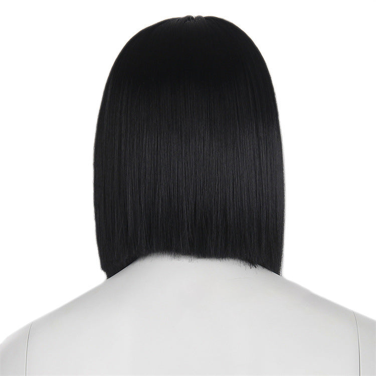 Hard Shell Wig for Clothing Female Model Half Factory Wholesale Black Short Straight Hair bob Wig with Hard Shell