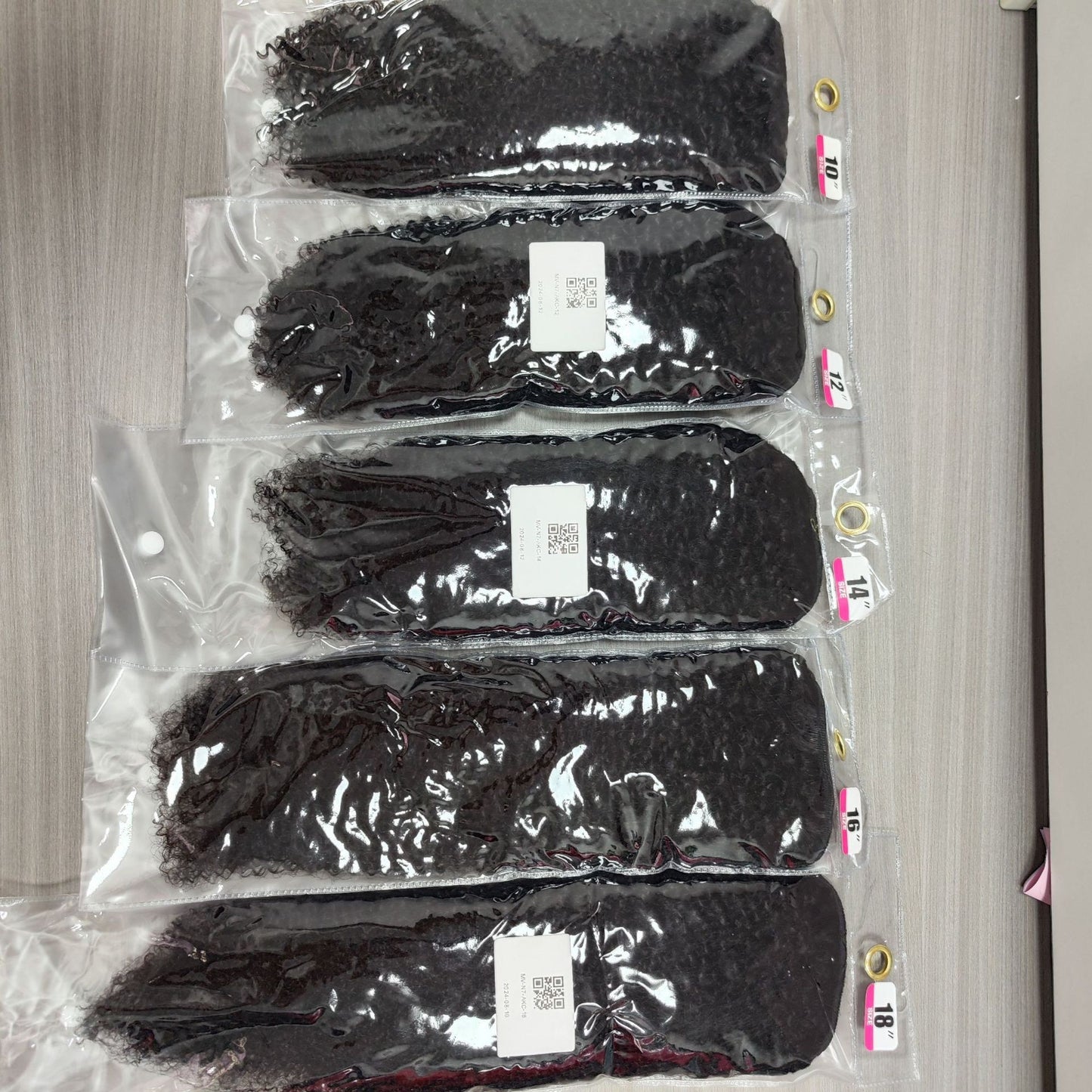 Drawstring Ponytail Afro Kinky Curly Ponytail Human Hair Real Hair