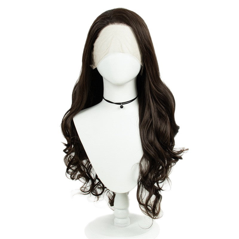 Synthetic Wigs with Front Allace Simulation Hand Hook Chemical Fiber Ladies Wig