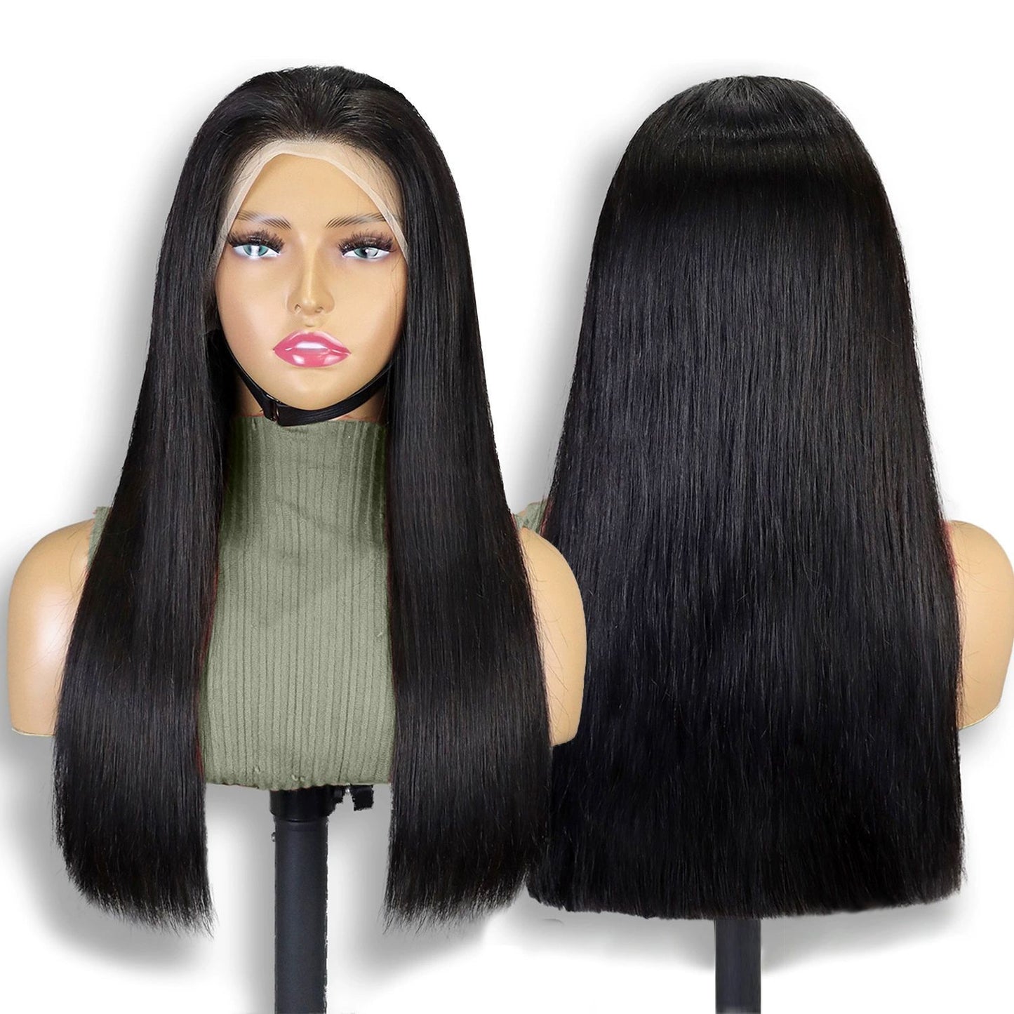 Wig Straight Hair 13x4 Front Lace Real Hair 100% Human Hair