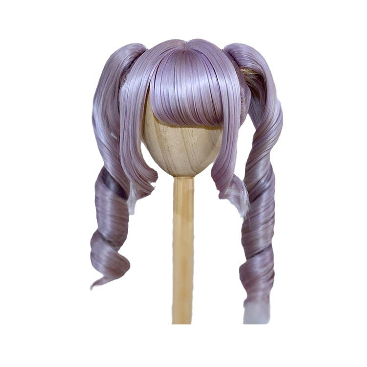 BJD wig double ponytail soft high temperature silk six points three points four points sewing double ponytail sd wig bjd doll 3 points