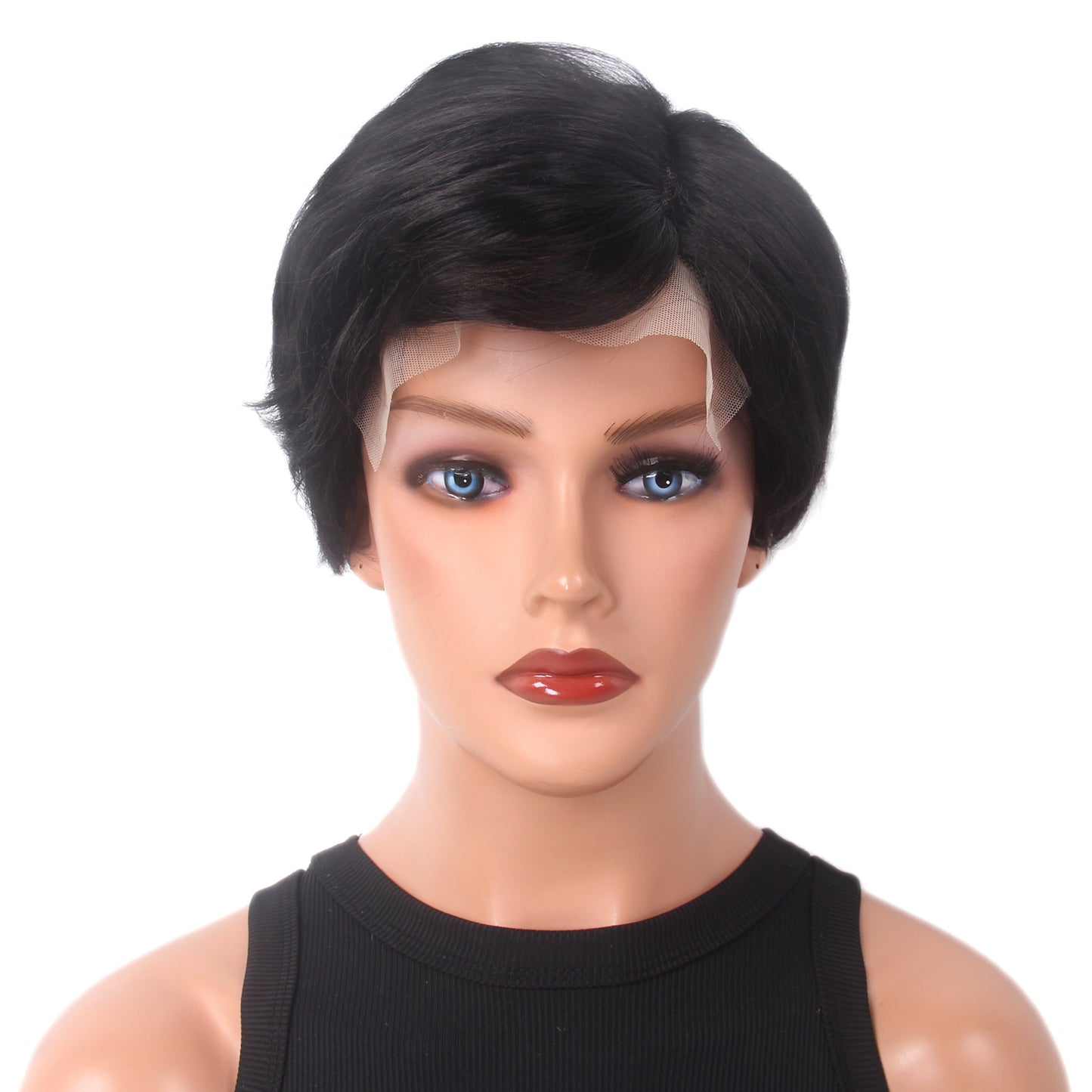 T-shaped lace wig for women, hand-crocheted high-quality lace wig with front lace