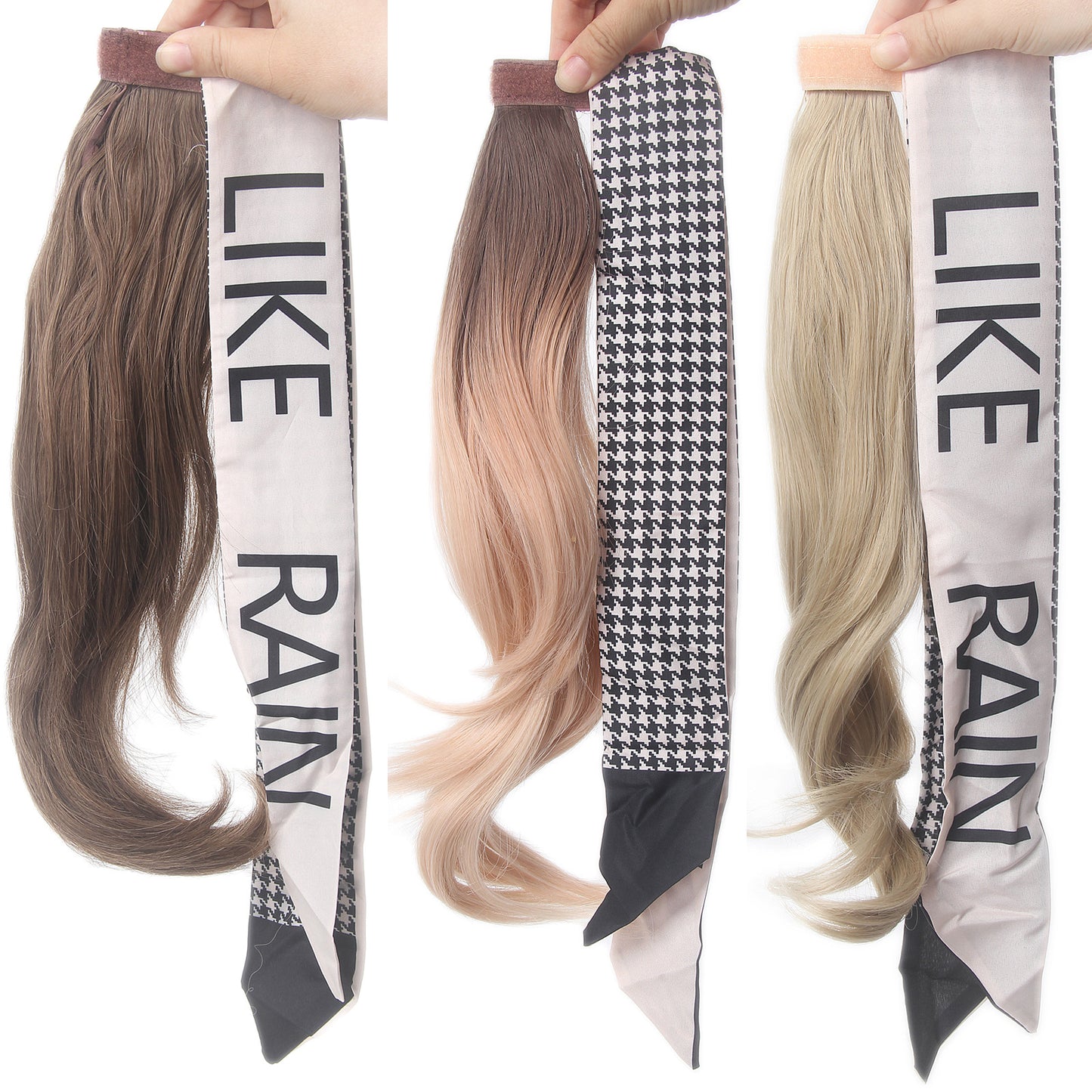 Ponytail Hair Extensions Wig High Temperature Hair Curly Hair Long Hair Velcro Strap