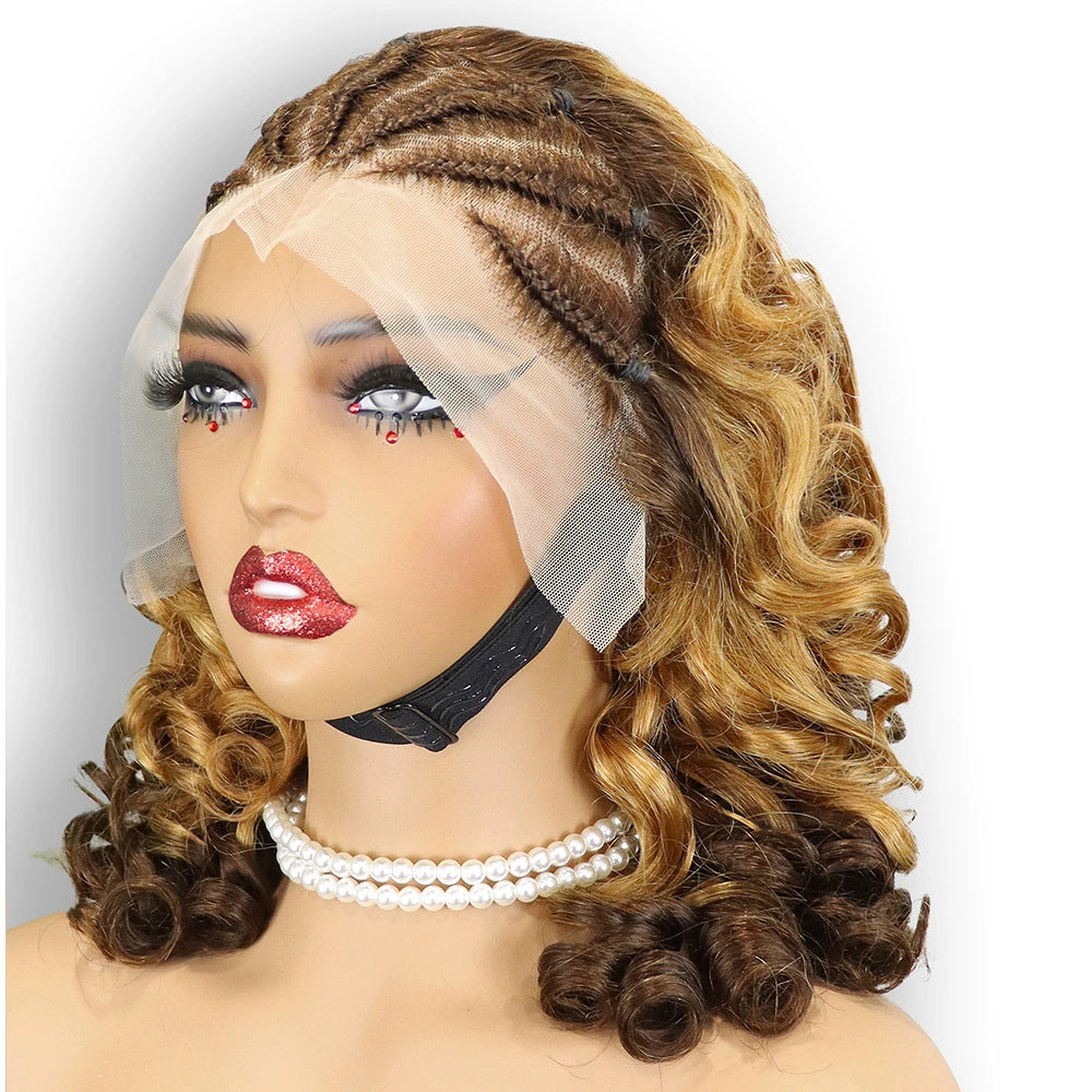 Afro Braid Loose Wig 13*4 Lace 100% Human Hair Wig Curly Hair