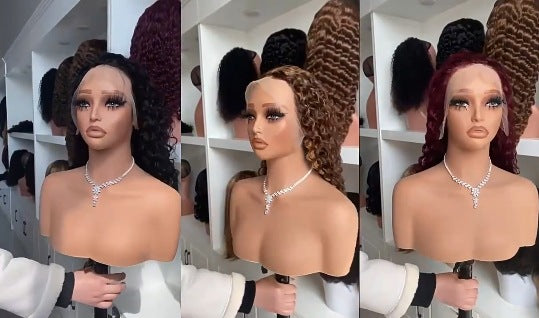 200% Pixie Curl Frontal Front Lace Real Hair Human Hair Wig European and American Wigs