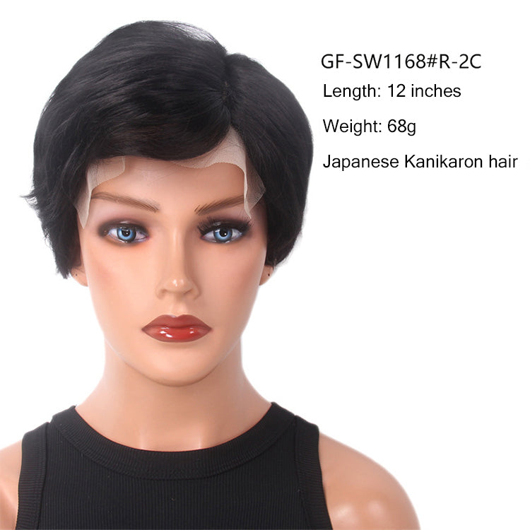 T-shaped lace wig for women, hand-crocheted high-quality lace wig with front lace
