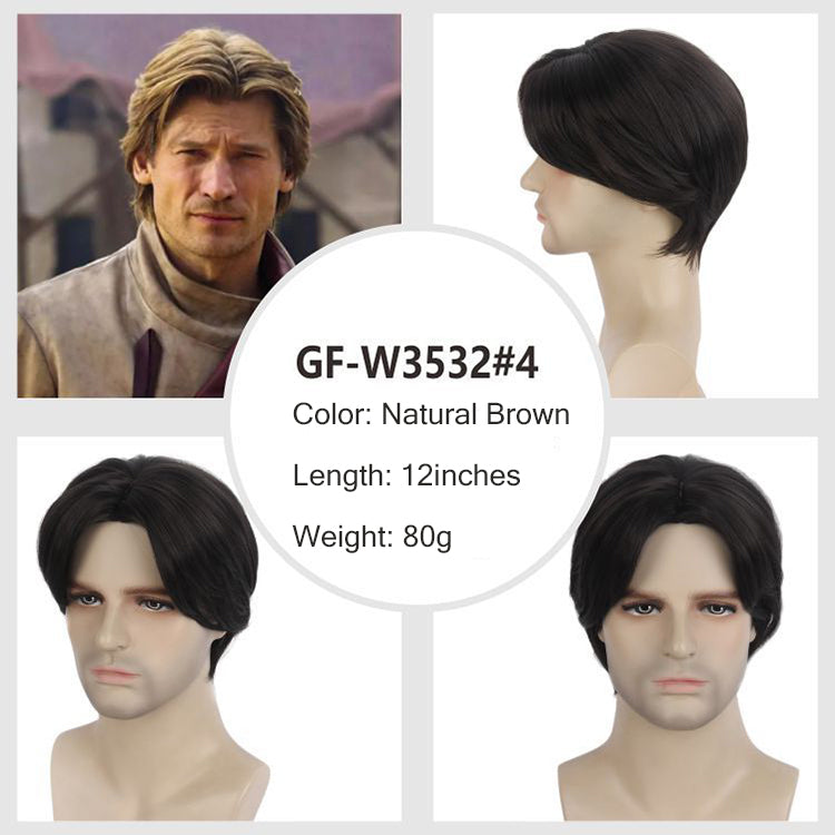 Game of Thrones Jaime Lannister Men's Cosplay Wig Middle Parted Carney Karen Wig