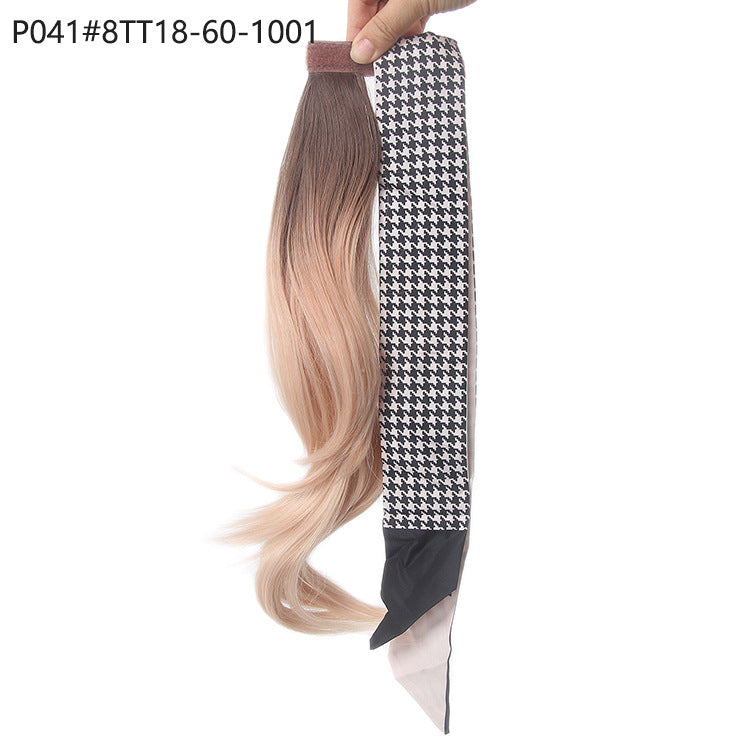 Ponytail Hair Extensions Wig High Temperature Hair Curly Hair Long Hair Velcro Strap