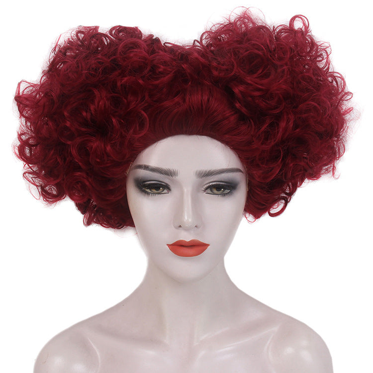 Alice in Wonderland Red Queen Hood Halloween Witch Wig