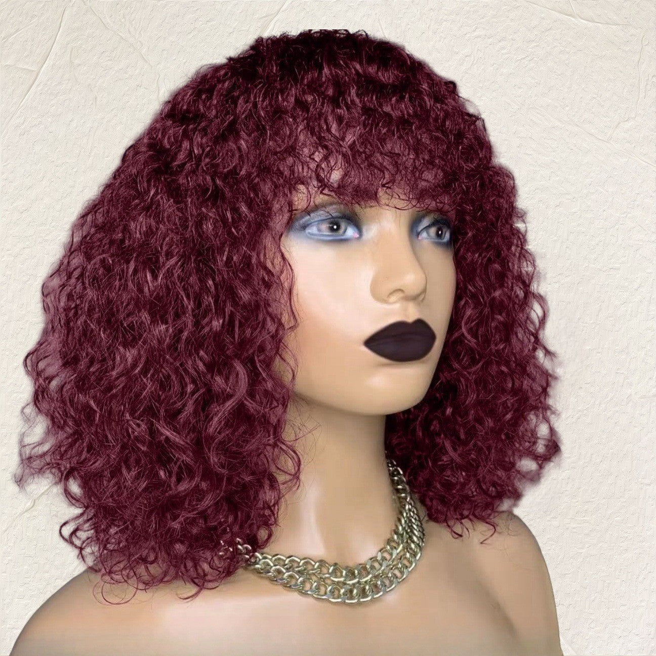 Fringe Bob wig with Bangs 250% Density Human Hair Lace Wig