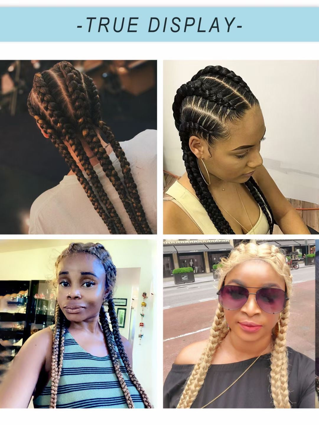 Hot Sale Front Lace Chemical Fiber Hair Four Braids Fishbone Braid Head Covering