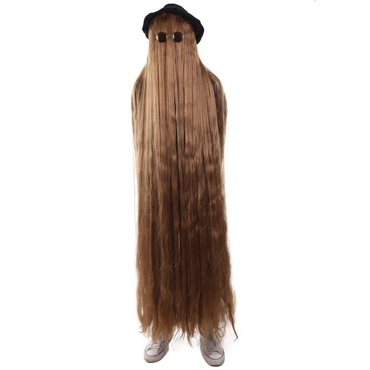 1 Meter Long Special Exaggerated European and American Cos Chemical Fiber Wig Custom Factory Cousin ITT Addams Family