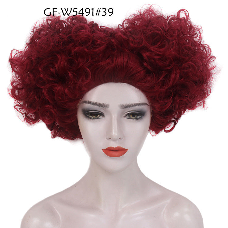 Alice in Wonderland Red Queen Headpiece Halloween Witch Wig