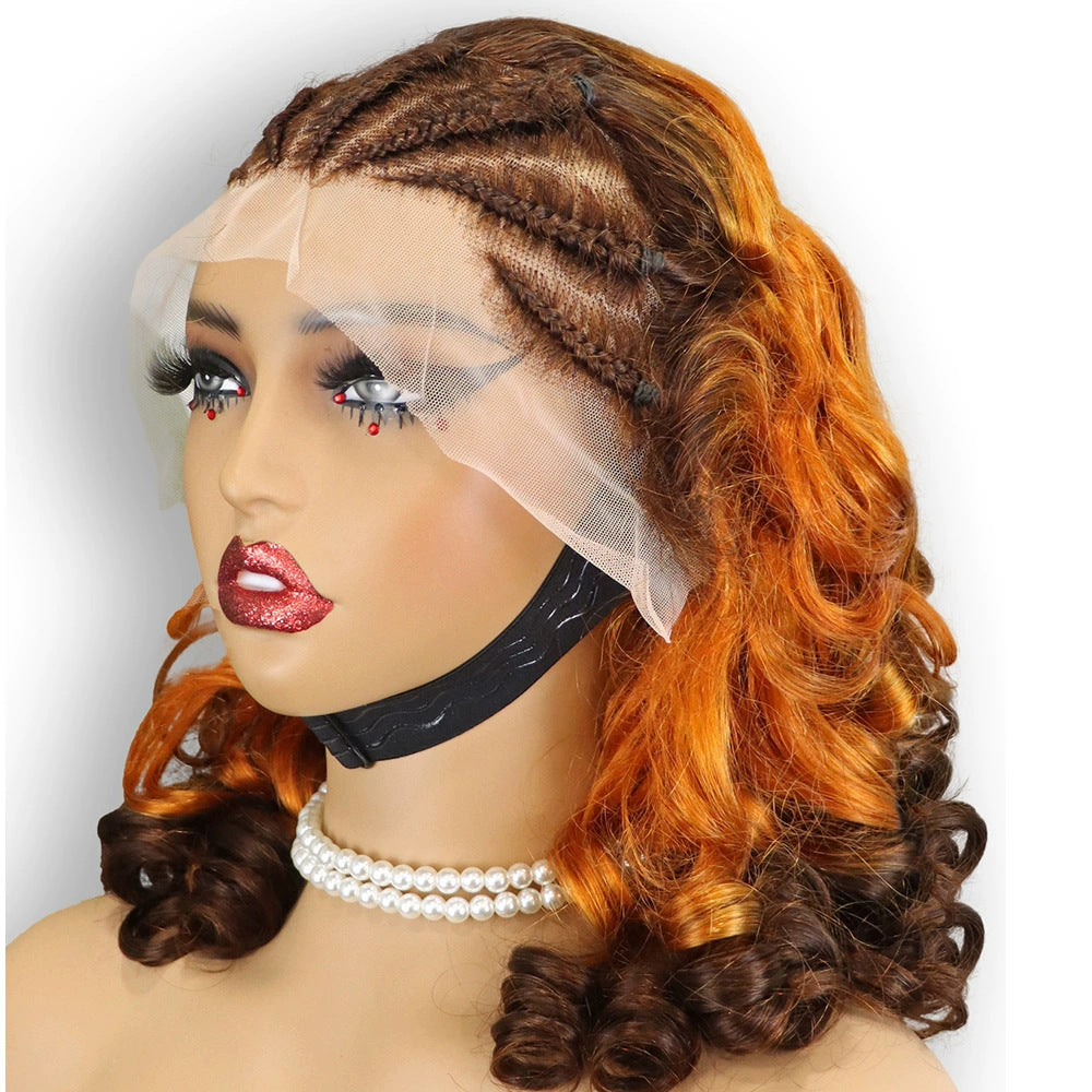 Afro Braid Loose Wig 13*4 Lace 100% Human Hair Wig Curly Hair