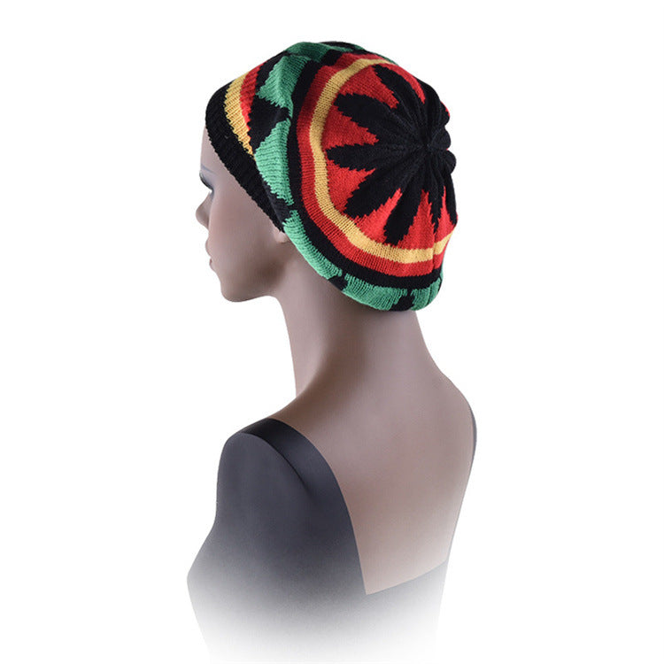Rastawigbraidedhat Jamaican African polyester dirty braid wig with knitted hat foreign trade hot men
