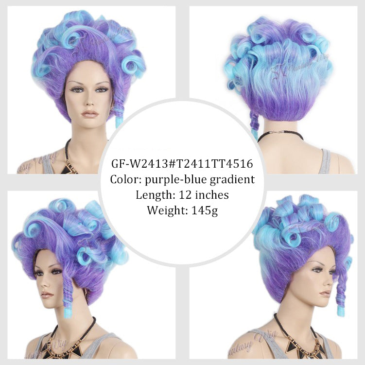 Cos wig universal British independent station dance party festival high hat wig headgear Halloween high temperature wire wig