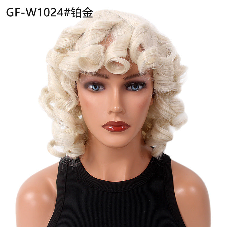Export Trade: African Women's Black Short Curly Wig with Partable Bangs and Detachable Hairpiece