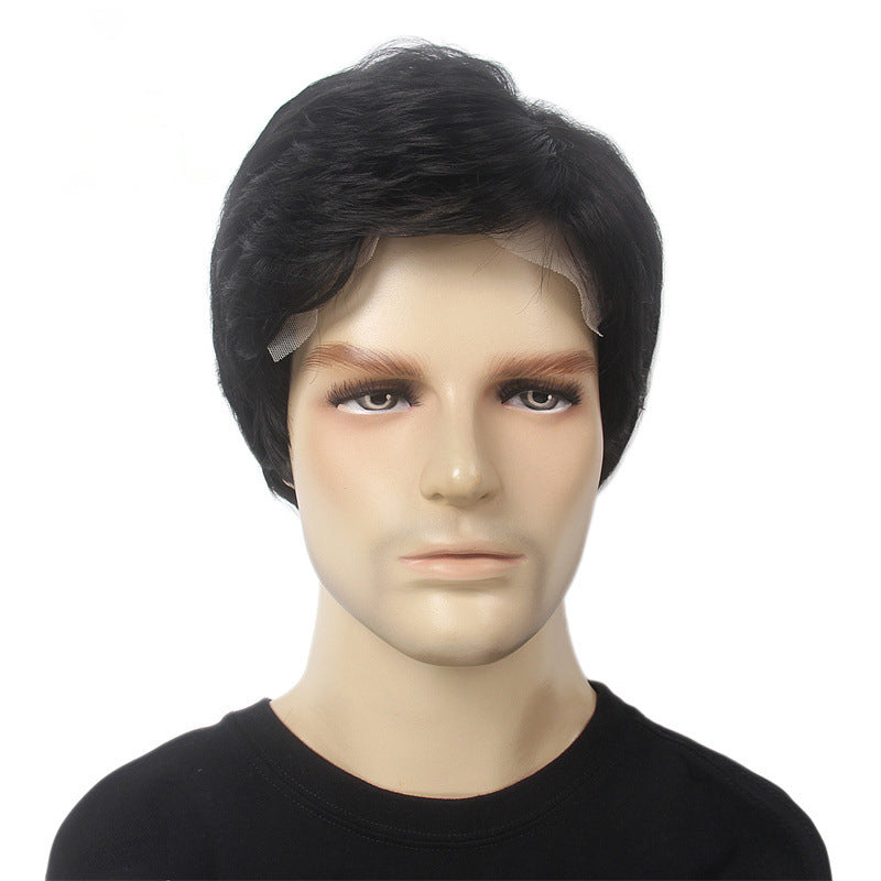 Wig Hand Hook Front Lace Black Simulation Human Hair Chemical Fiber Wig