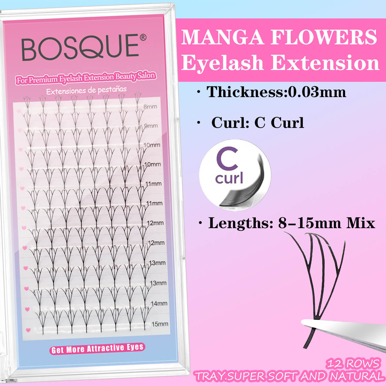 Manga Flowers Eyelash Extension