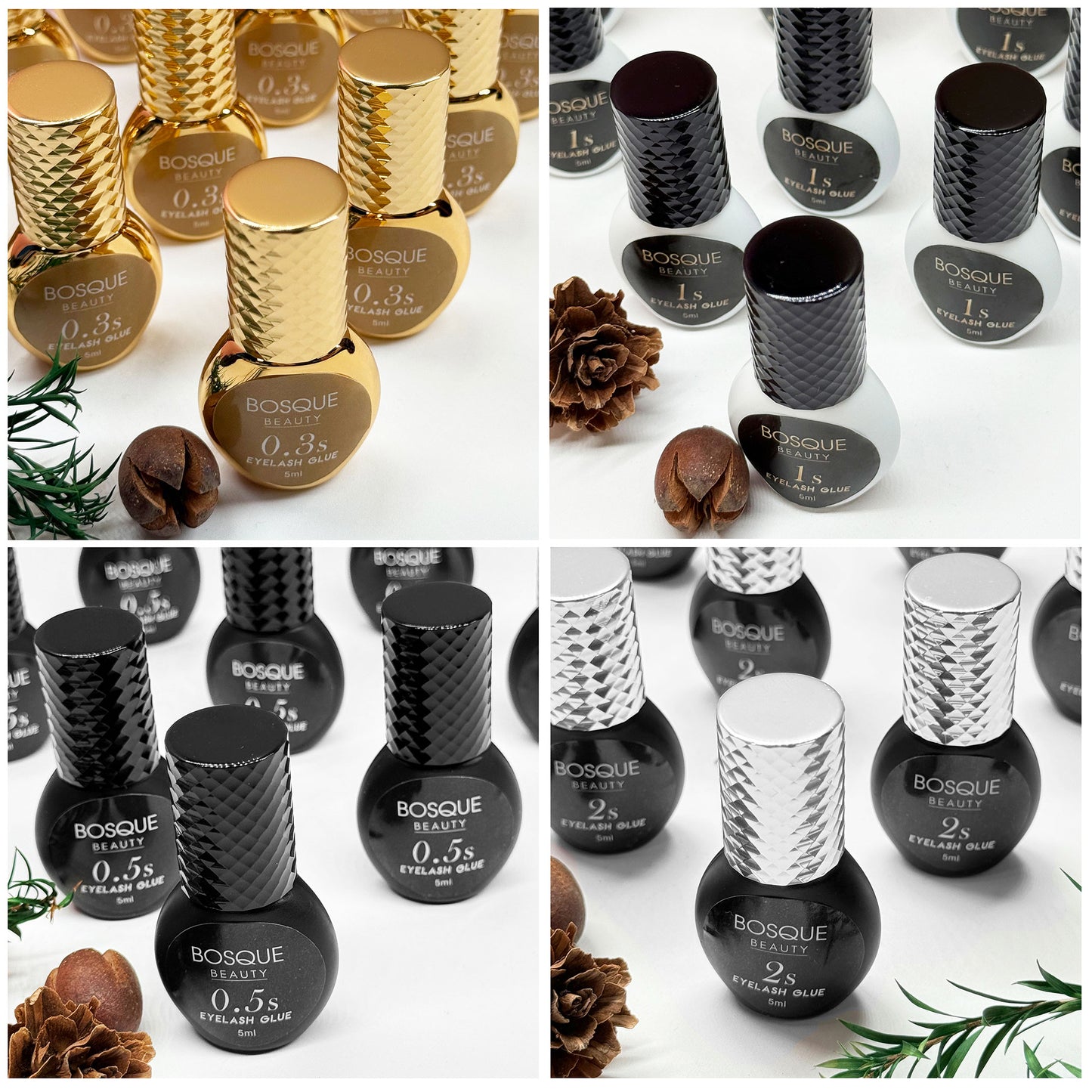 Pegamento para extensiones de pestañas, secado en 2 segundos, color negro, resistente al agua, solo para uso profesional.