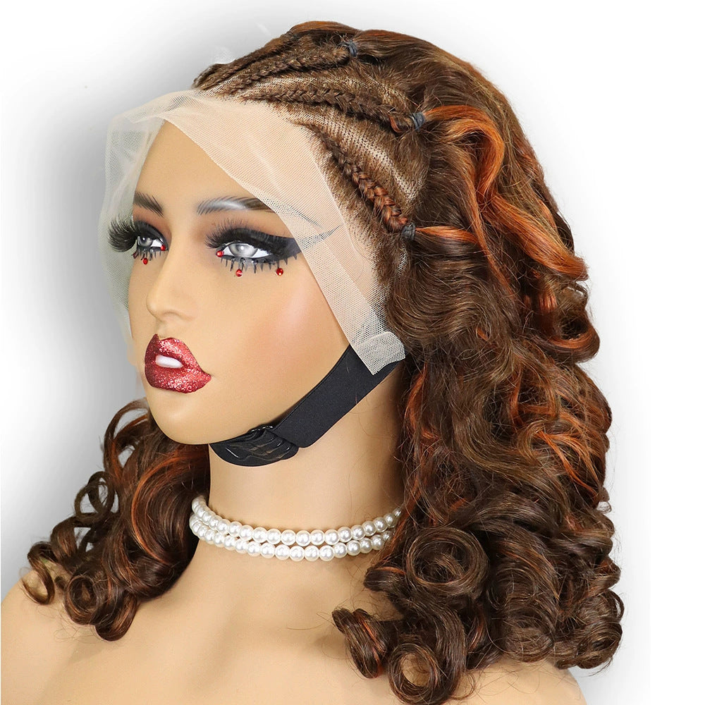 Afro Braid Loose Wig 13*4 Lace 100% Human Hair Wig Curly Hair