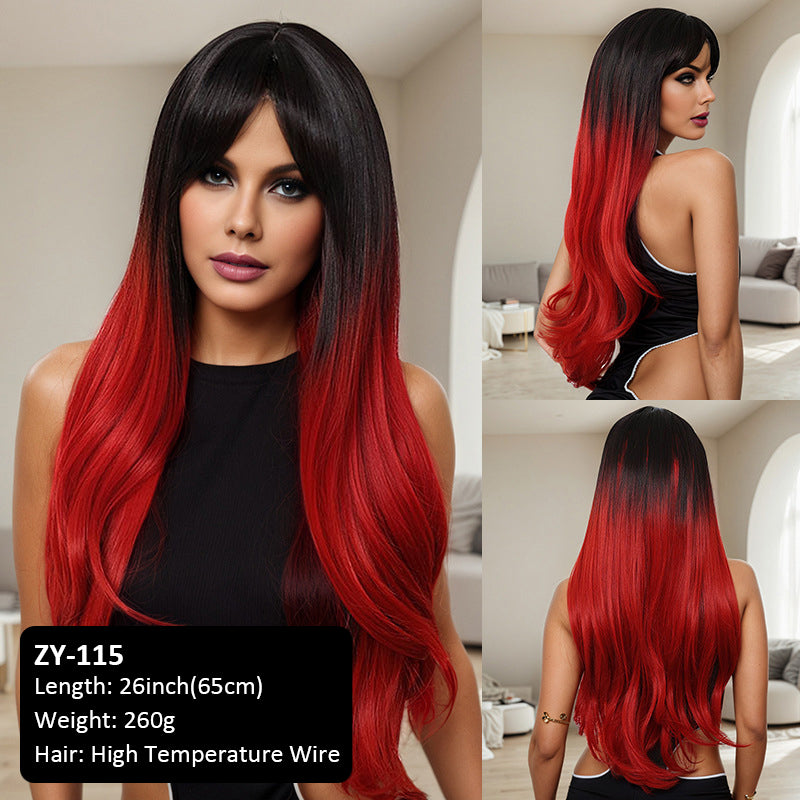 Wig Eight Bangs Big Wave Slightly Curled Comfortable Breathable Anchor Wig