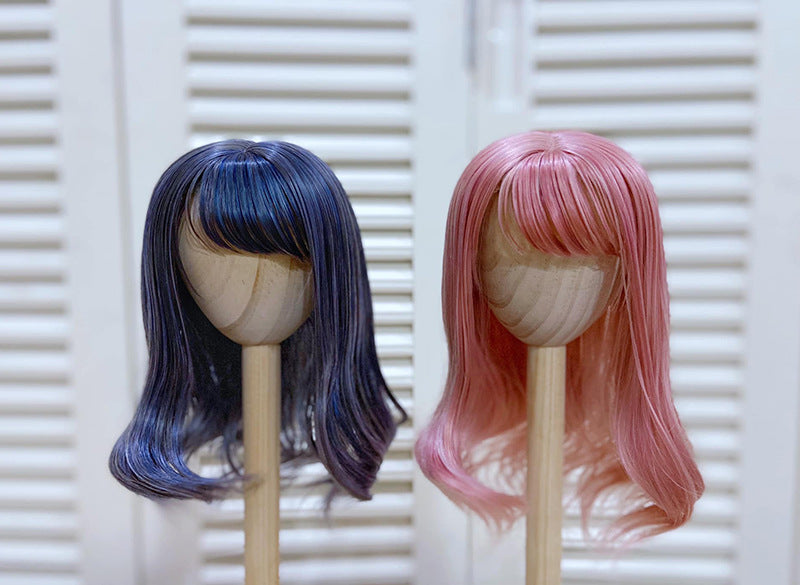 BJD wig factory wholesale six points small three points 3 points wig bjd milk soft silk 4 points doll wig long hair