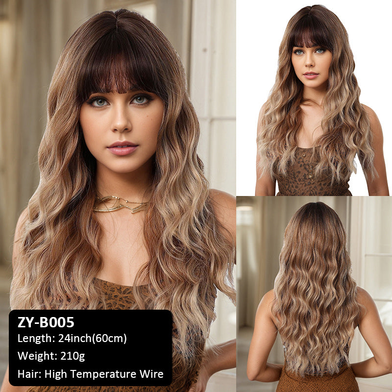 Cosplay American Pickup Wig Yin and Yang Two-color Fake Hair