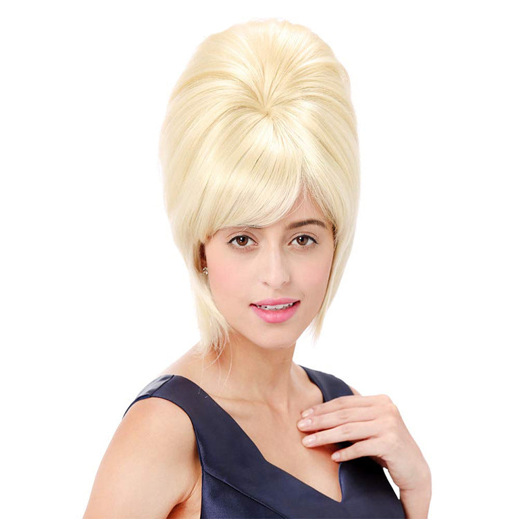 60s Retro Wig 613Blonde Gold 14-inch Party Halloween Wig