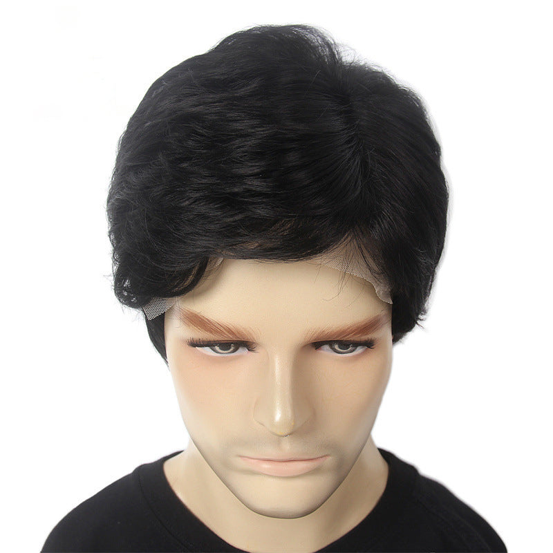 Wig Hand Hook Front Lace Black Simulation Human Hair Chemical Fiber Wig