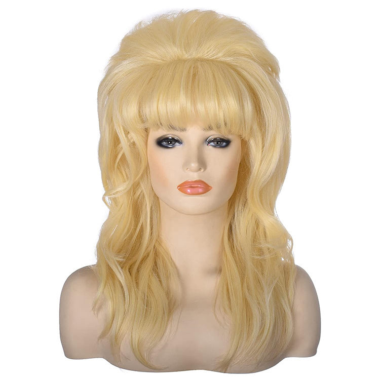 Housewife 1950s-1970s Dolly Parton golden retro wig set