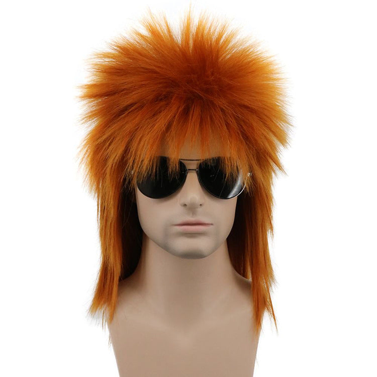 Tina turner wig80s retro fluffy hedgehog head long straight hair men and women cos wig Amazon