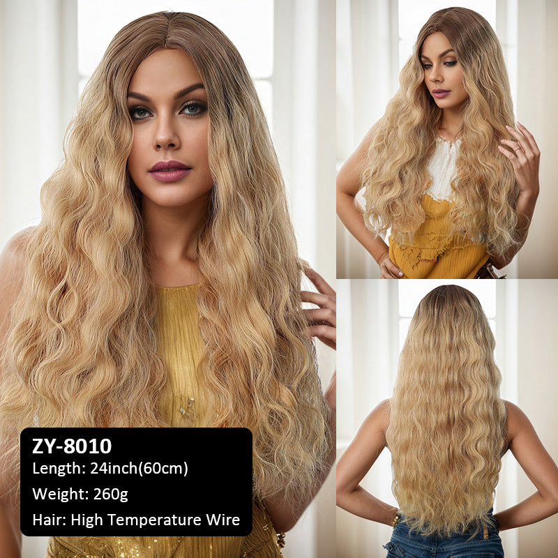 Cosplay American Pickup Wig Yin and Yang Two-color Fake Hair