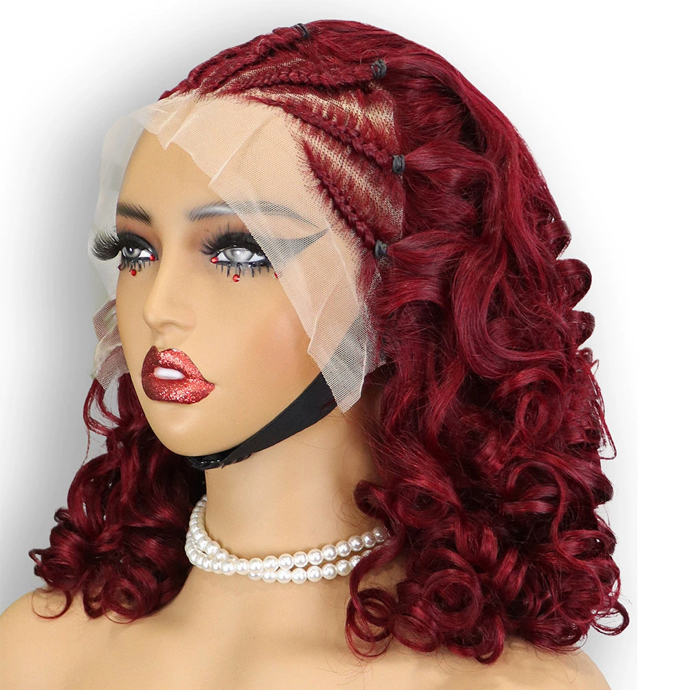 Afro Braid Loose Wig 13*4 Lace 100% Human Hair Wig Curly Hair