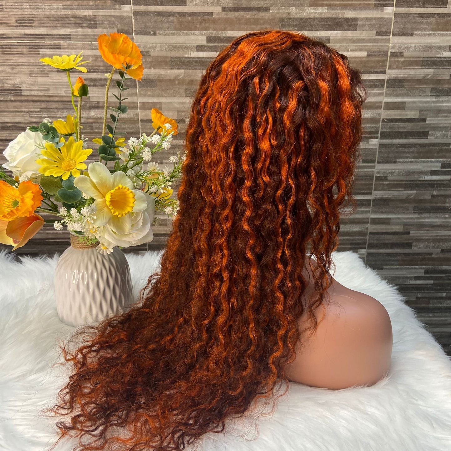 Front Lace Water Wave 13X4 Lace Frontal Wig Real Hair Head Covering Wig