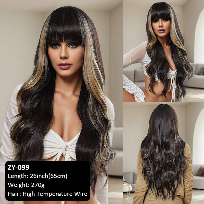 Cosplay American Pickup Wig Yin and Yang Two-color Fake Hair