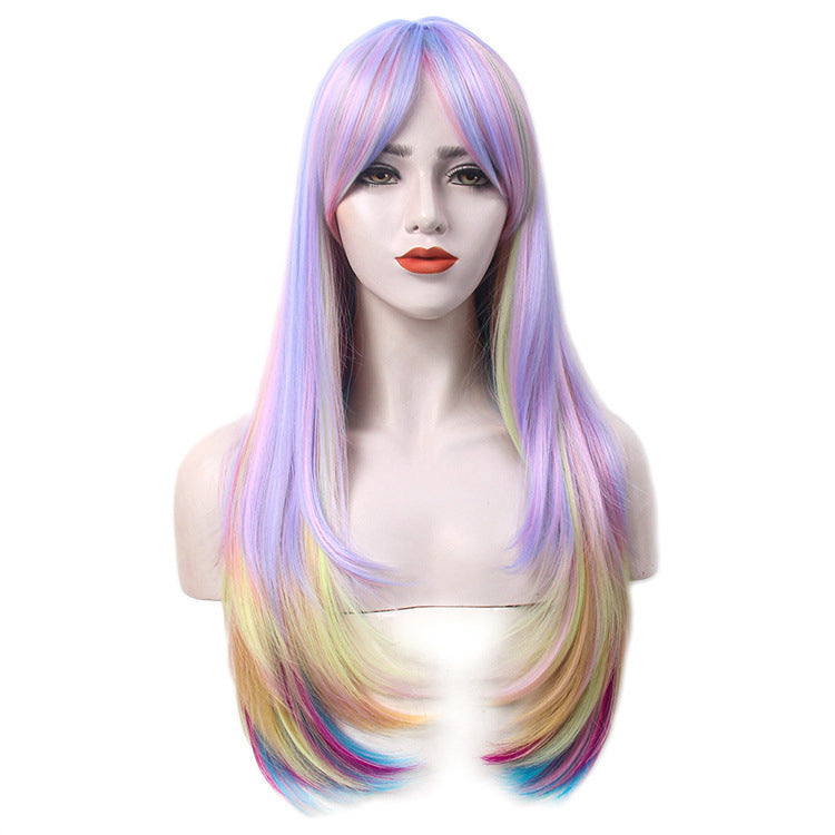 Factory Wholesale Halloween Unicorn Synthetic Wig For Women