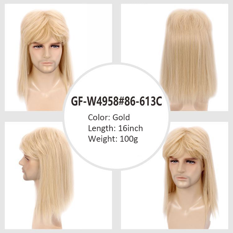 7080s Brian May Rocker Mullet Wig
