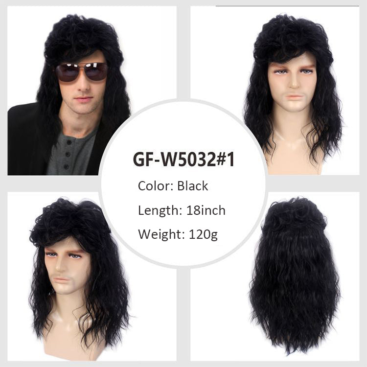 7080s Brian May Rocker Mullet Wig