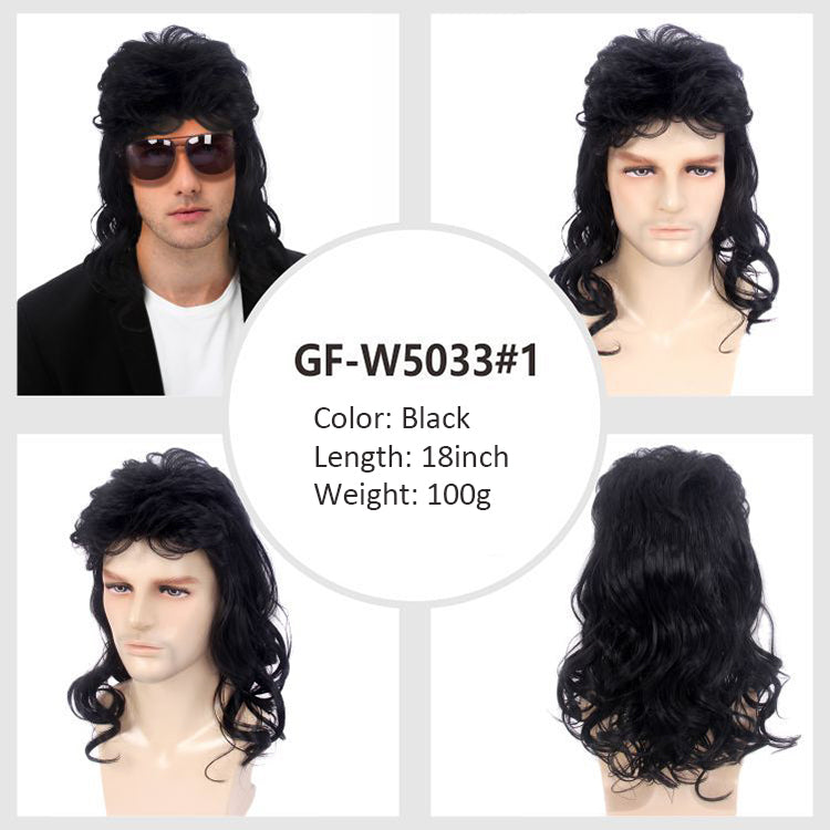 7080s Brian May Rocker Mullet Wig