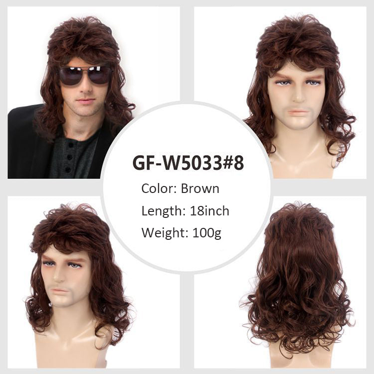 7080s Brian May Rocker Mullet Wig