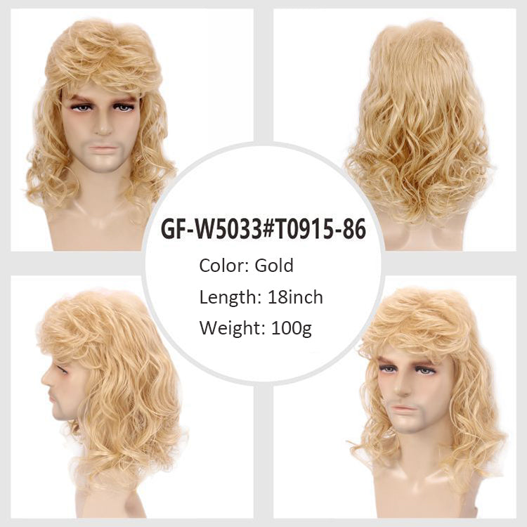 7080s Brian May Rocker Mullet Wig