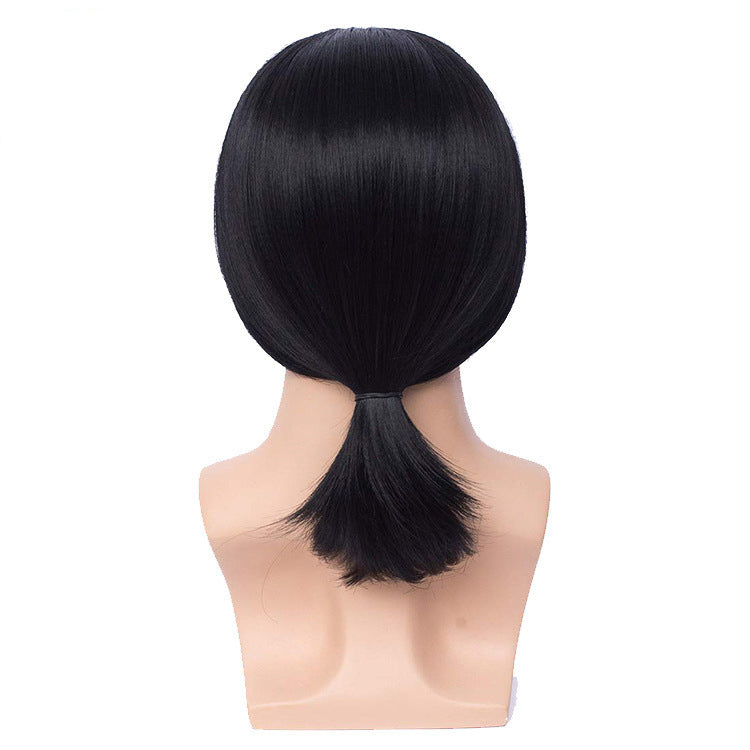 70s80s Men's Vintage Cos Wigs Black Beauty Tip Halloween Wigs