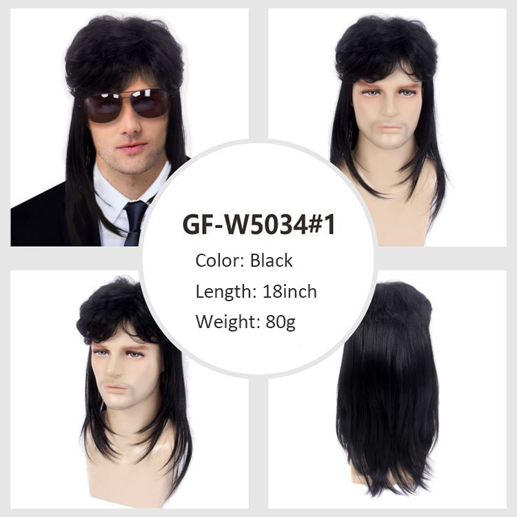 7080s Brian May Rocker Mullet Wig