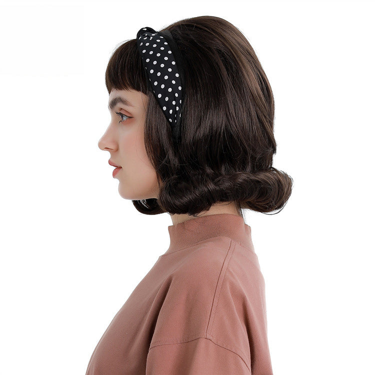 60s Vintage Halloween Party Wig 40cm Flip up American Style