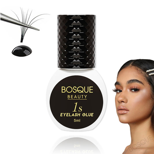 Pegamento para extensiones de pestañas, secado en 1 segundo, color negro, resistente al agua, solo para uso profesional.