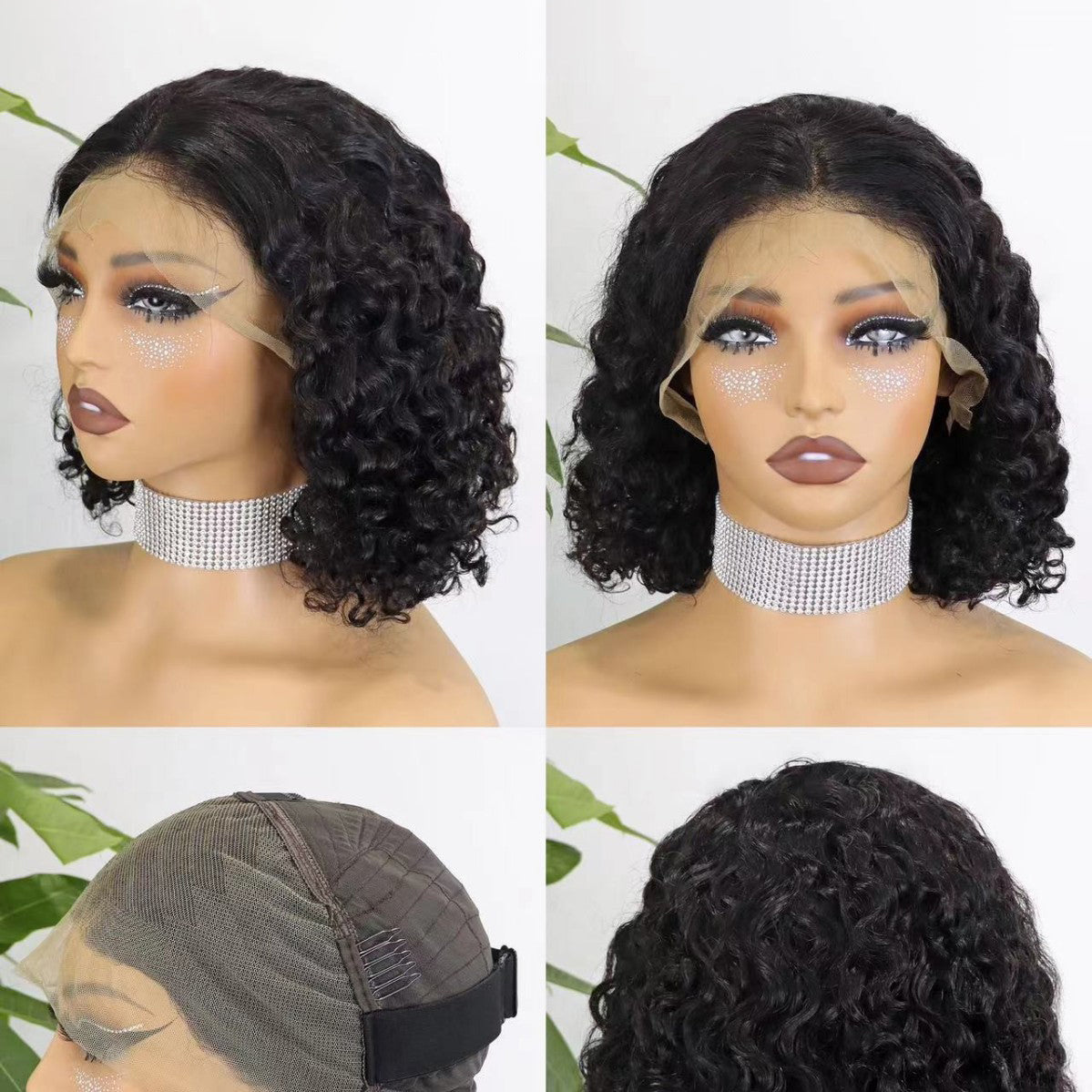 250% 13*4 Glueless Wig-roma Curly 100% human Hair Real Hair Hair