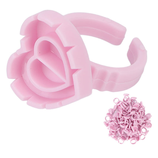 100 anillos de pegamento con forma de corazón