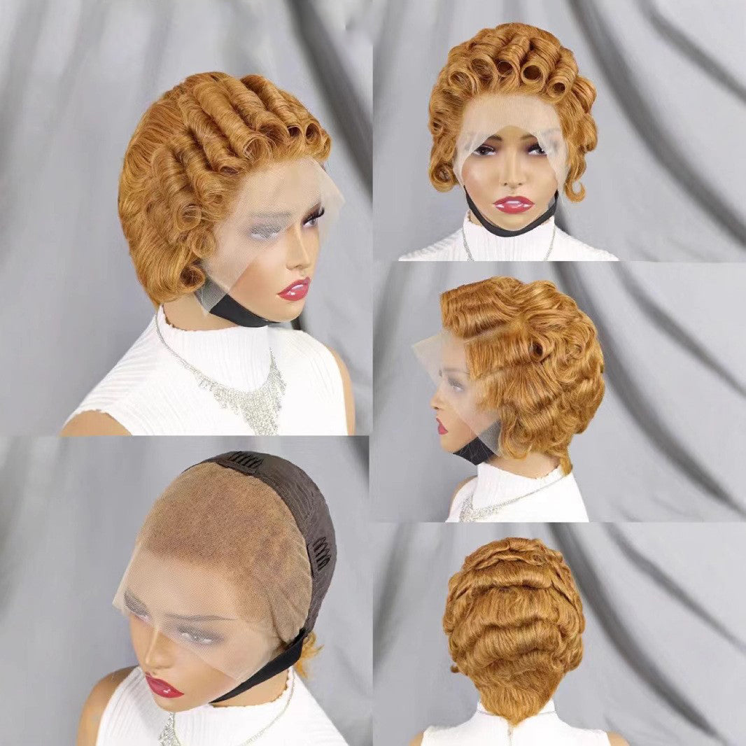 Hair Wig 13x4 Frontal Pixie Wig Real Human Hair