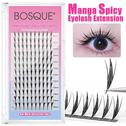 Extensión de pestañas picante de manga